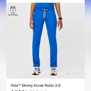 Figs Yola Skinny Scrub Pant Royal Blue Size XXL